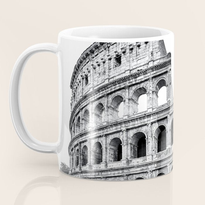 Colosseum Rome Black and White Coffee Mug Gallery Image 3
