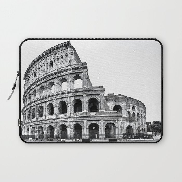Colosseum Rome Black and White Laptop Sleeve Gallery Image 1