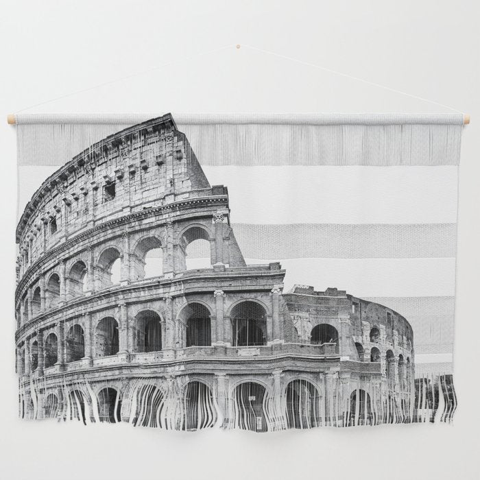 Colosseum Rome Black and White Wall Hanging Gallery Image 1