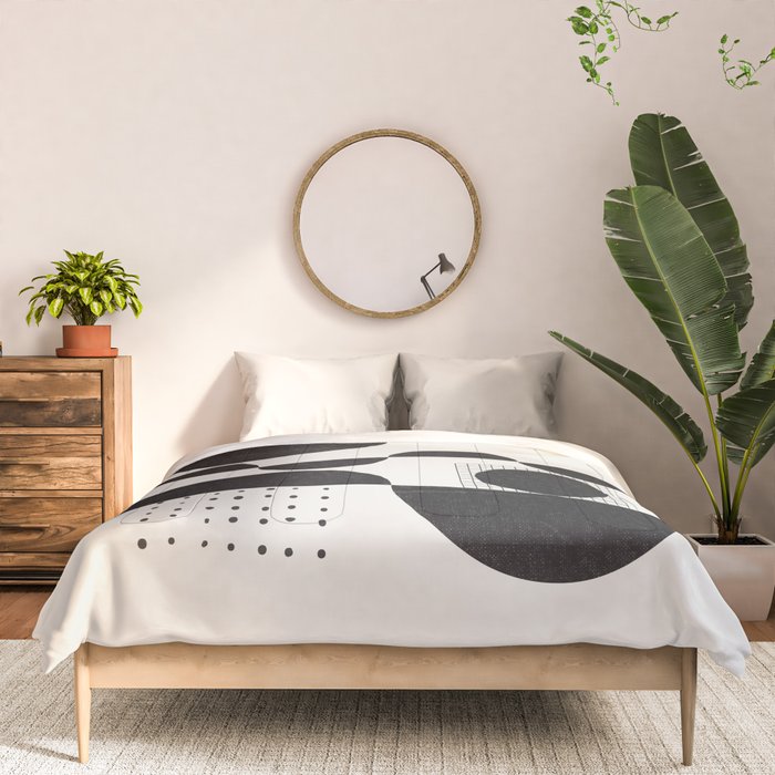 Black And White Bauhaus Abstract Comforter Gallery Image 3