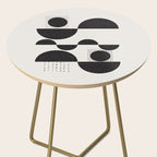 Black And White Bauhaus Abstract Side Table Gallery Image 2