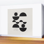 Black And White Bauhaus Abstract Wall Mural Gallery Image 2