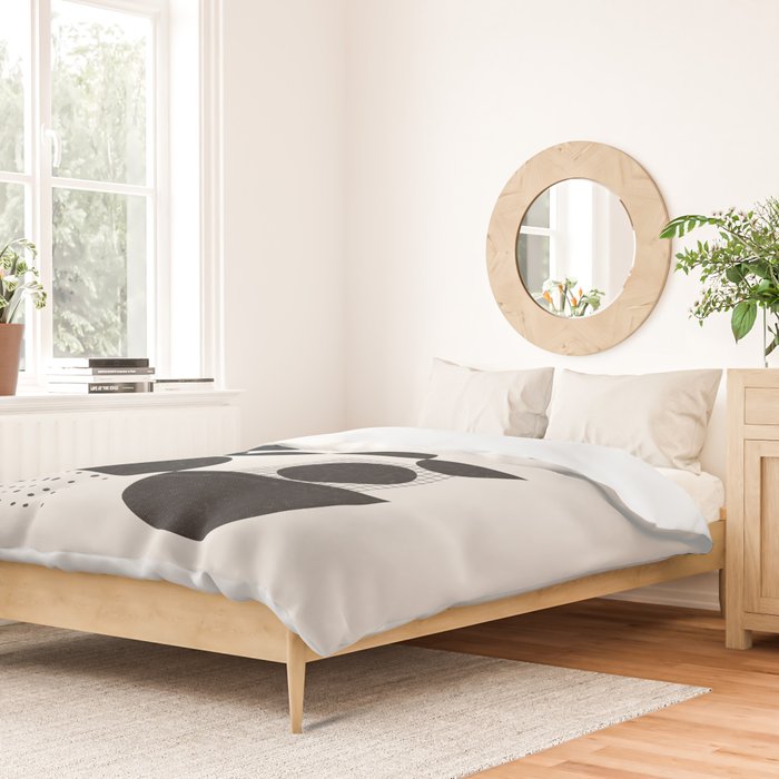 Black And White Bauhaus Abstract Duvet Cover Gallery Image 2