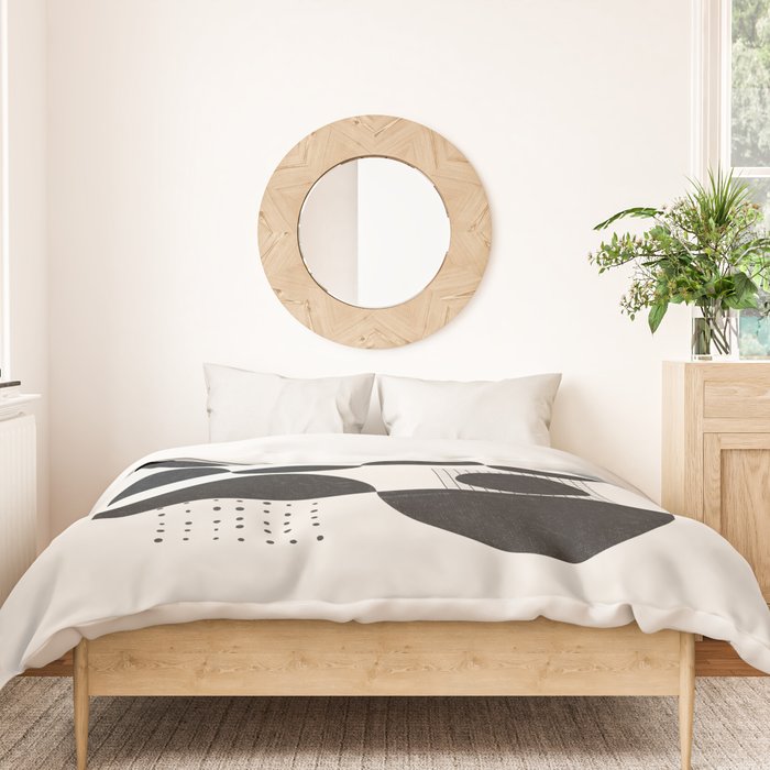 Black And White Bauhaus Abstract Duvet Cover Gallery Image 3