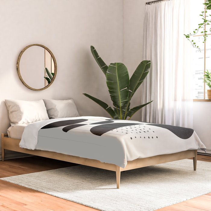 Black And White Bauhaus Abstract Comforter Gallery Image 2