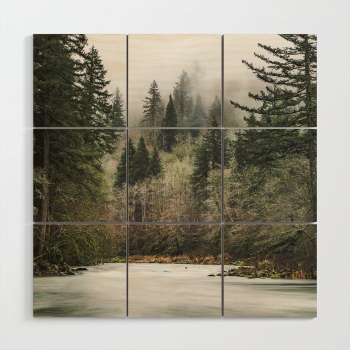 Pacific Northwest Forest River - 24/365 Wood Wall Art Gallery Image 1