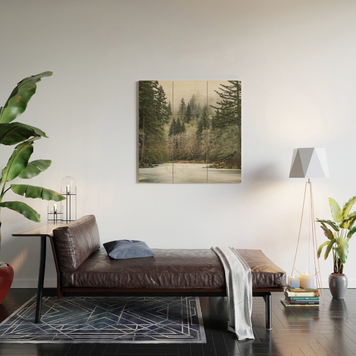 Pacific Northwest Forest River - 24/365 Wood Wall Art Gallery Image 2