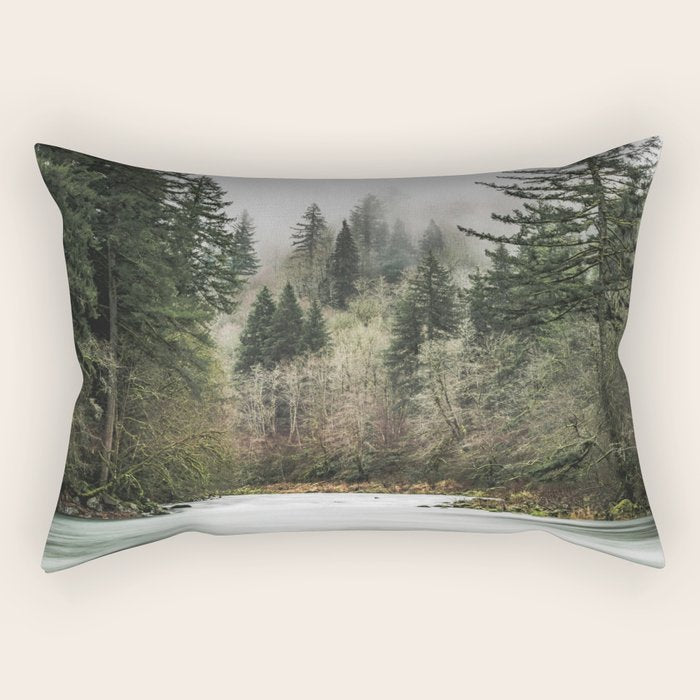 Pacific Northwest Forest River - 24/365 Rectangular Pillow Gallery Image 2