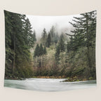 Pacific Northwest Forest River - 24/365 Wall Tapestry Gallery Image 4