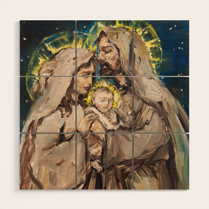 The Holy Family Wood Wall Art Gallery Image 1
