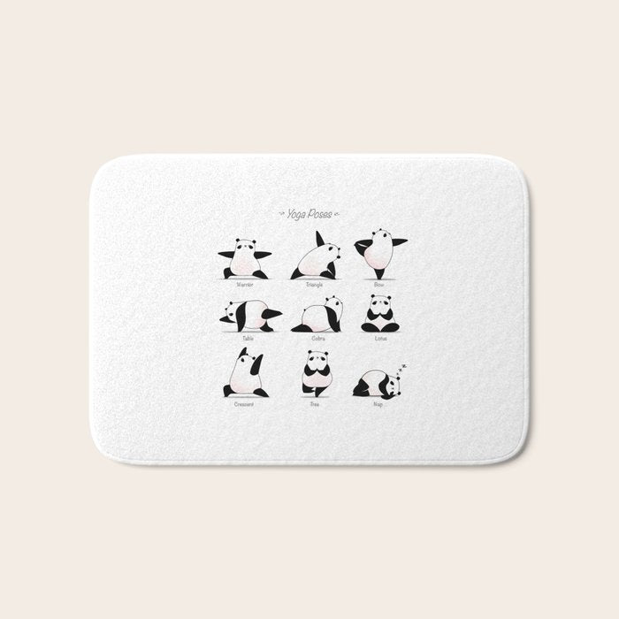 Yoga Panda II Bath Mat Gallery Image 1