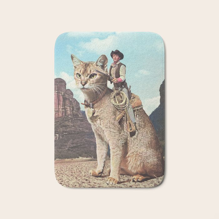 Cat Lone Ranger Bath Mat Gallery Image 1