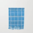 Abstract Tennis Net Pattern in Sky Blue Wall Hanging Gallery Image 1