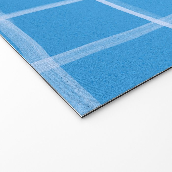 Abstract Tennis Net Pattern in Sky Blue Welcome Mat Gallery Image 2