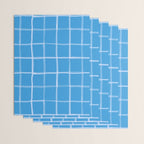 Abstract Tennis Net Pattern in Sky Blue Wrapping Paper Gallery Image 3
