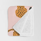 Leopard jaguar pink memphis pattern Throw Blanket Gallery Image 3