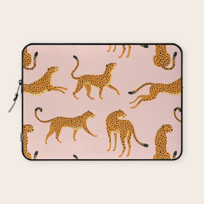 Leopard jaguar pink memphis pattern Laptop Sleeve Gallery Image 1