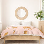 Leopard jaguar pink memphis pattern Duvet Cover Gallery Image 3
