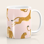Leopard jaguar pink memphis pattern Coffee Mug Gallery Image 1