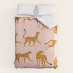 Leopard jaguar pink memphis pattern Duvet Cover Gallery Image 6