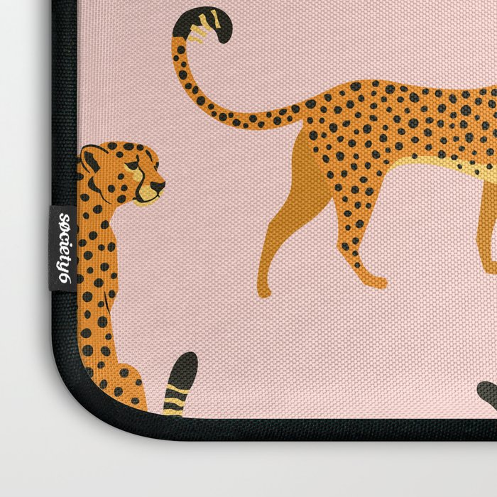 Leopard jaguar pink memphis pattern Laptop Sleeve Gallery Image 3