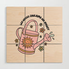 Leo Watering Can Wood Wall Art Gallery Image 1