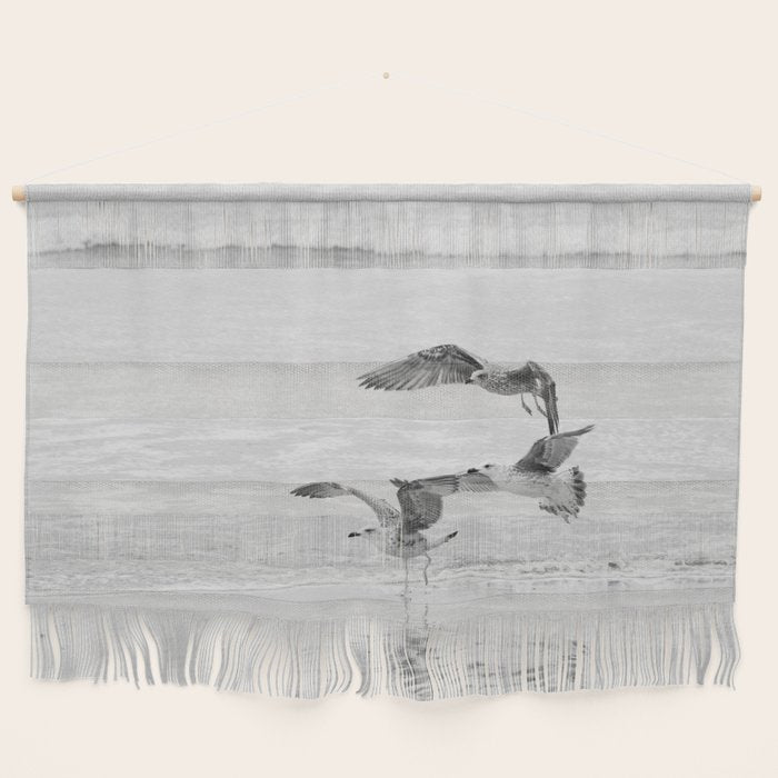 Seagulls Beach Ocean Wall Hanging Gallery Image 1