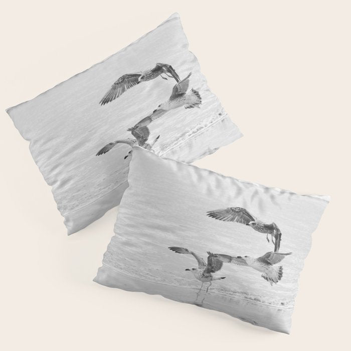 Seagulls Beach Ocean Pillow Sham Gallery Image 3