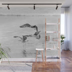 Seagulls Beach Ocean Wall Mural Gallery Image 1