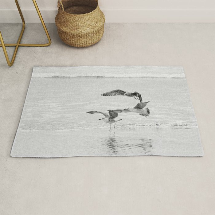 Seagulls Beach Ocean Rug Gallery Image 1