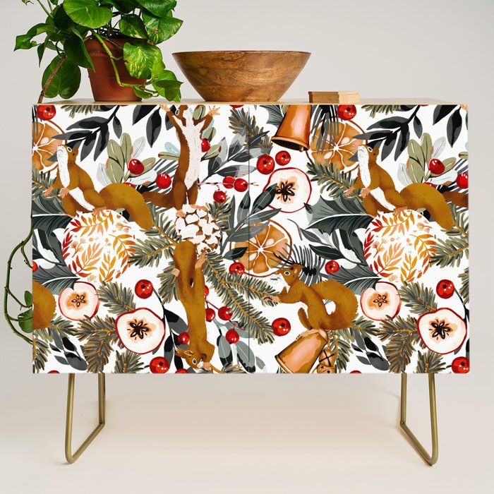 Squirrels on the Christmas tree I Credenza Gallery Image 1