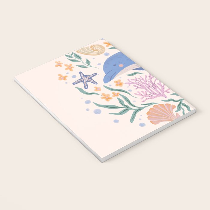 Playful Dolphin and Coral Reef Notebook Gallery Image 3