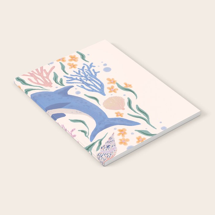 Playful Dolphin and Coral Reef Notebook Gallery Image 2