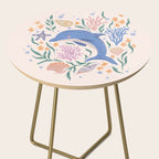Playful Dolphin and Coral Reef Side Table Gallery Image 2