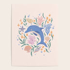 Playful Dolphin and Coral Reef Poster Gallery Image 4