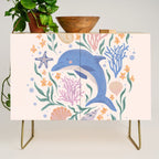Playful Dolphin and Coral Reef Credenza Gallery Image 1