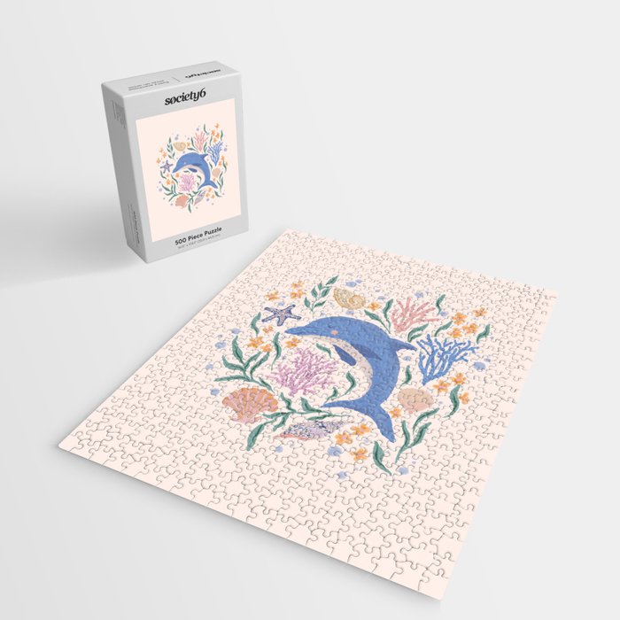 Playful Dolphin and Coral Reef Jigsaw Puzzle Gallery Image 2