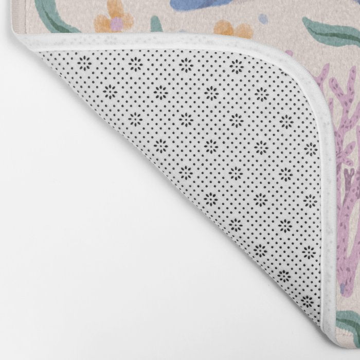 Playful Dolphin and Coral Reef Bath Mat Gallery Image 2