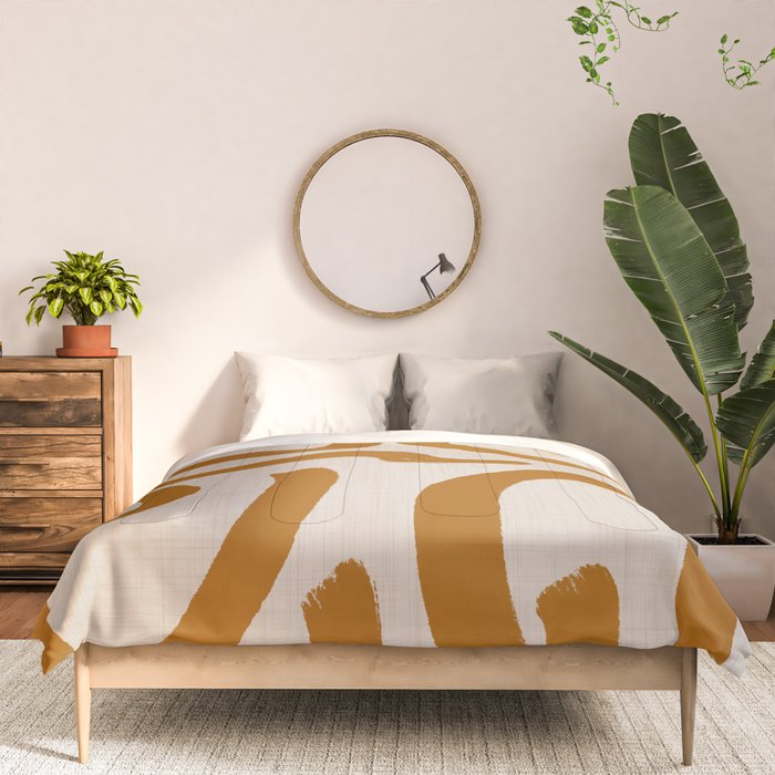 Retro Terra Scribbles - Abstract Mid Century Brush Comforter Gallery Image 3