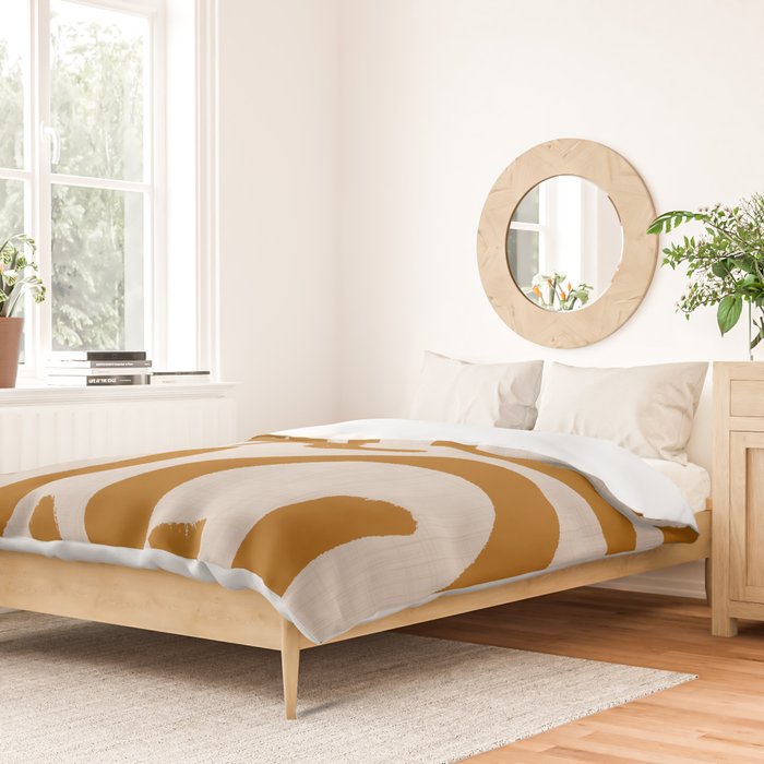 Retro Terra Scribbles - Abstract Mid Century Brush Duvet Cover Gallery Image 2