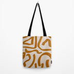 Retro Terra Scribbles - Abstract Mid Century Brush Tote Bag Gallery Image 2