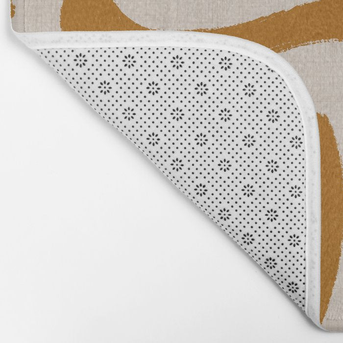 Retro Terra Scribbles - Abstract Mid Century Brush Bath Mat Gallery Image 2