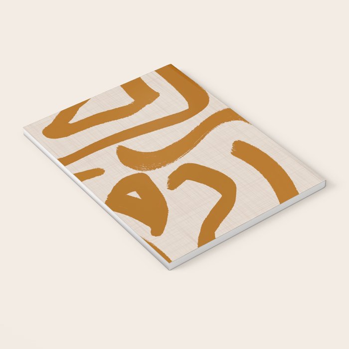 Retro Terra Scribbles - Abstract Mid Century Brush Notebook Gallery Image 3