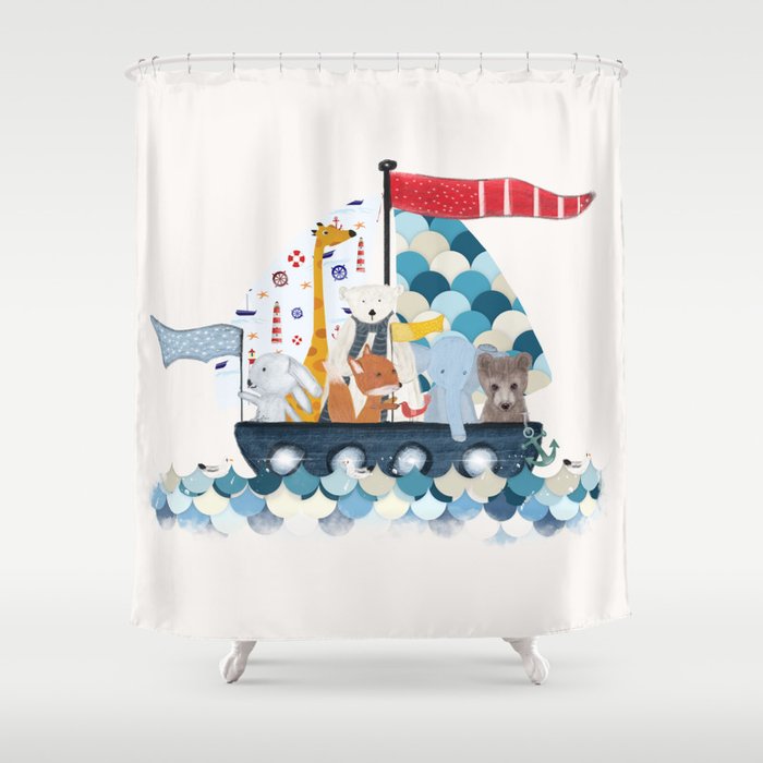 little sailers Shower Curtain Gallery Image 1