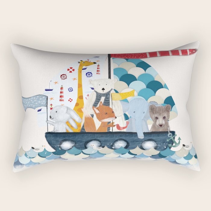 little sailers Rectangular Pillow Gallery Image 2