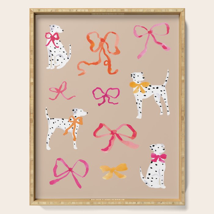 Dalmatians in Bows Serving Tray Gallery Image 1