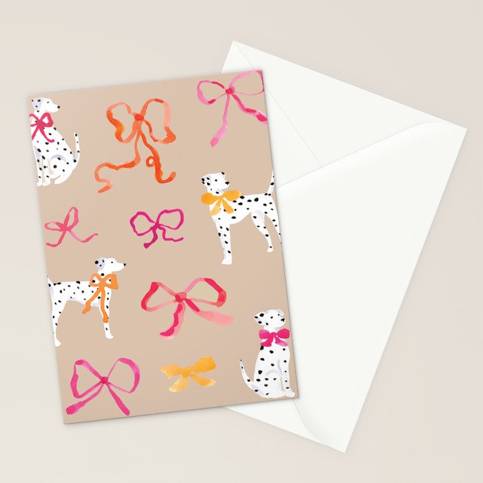 Dalmatians in Bows Stationery Card Gallery Image 2
