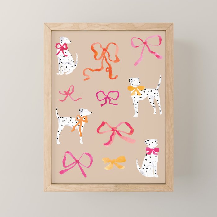 Dalmatians in Bows Mini Art Print Gallery Image 1