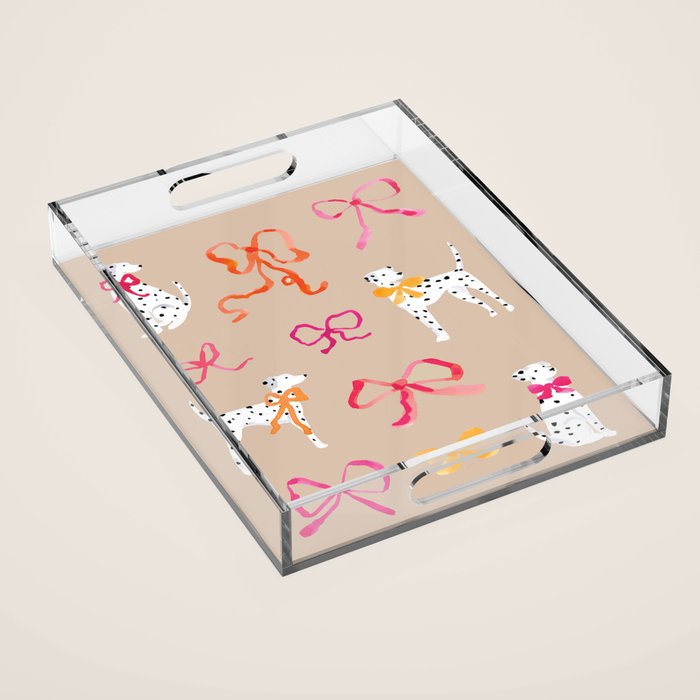 Dalmatians in Bows Acrylic Tray Gallery Image 1