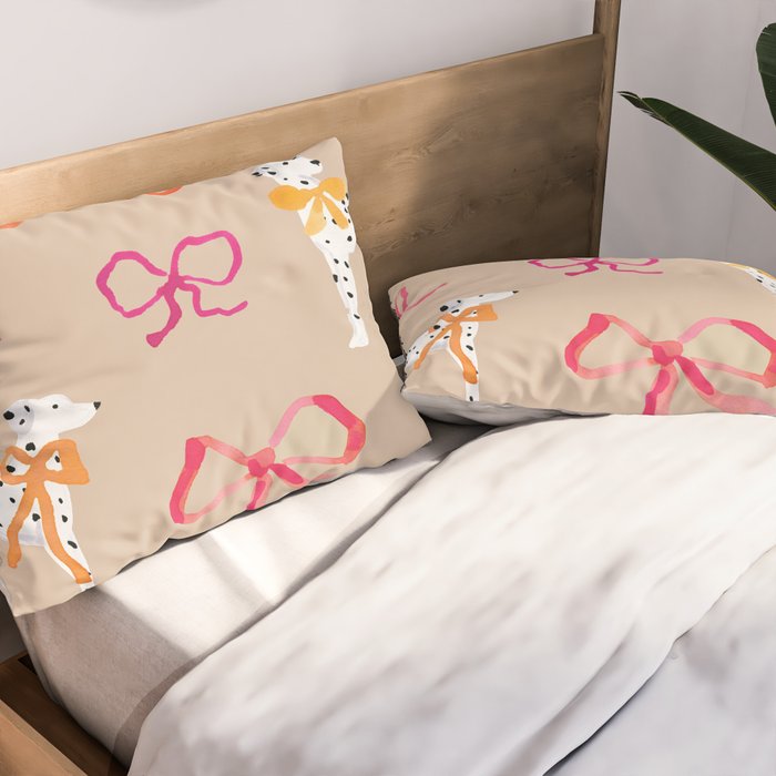 Dalmatians in Bows Pillow Sham Gallery Image 2